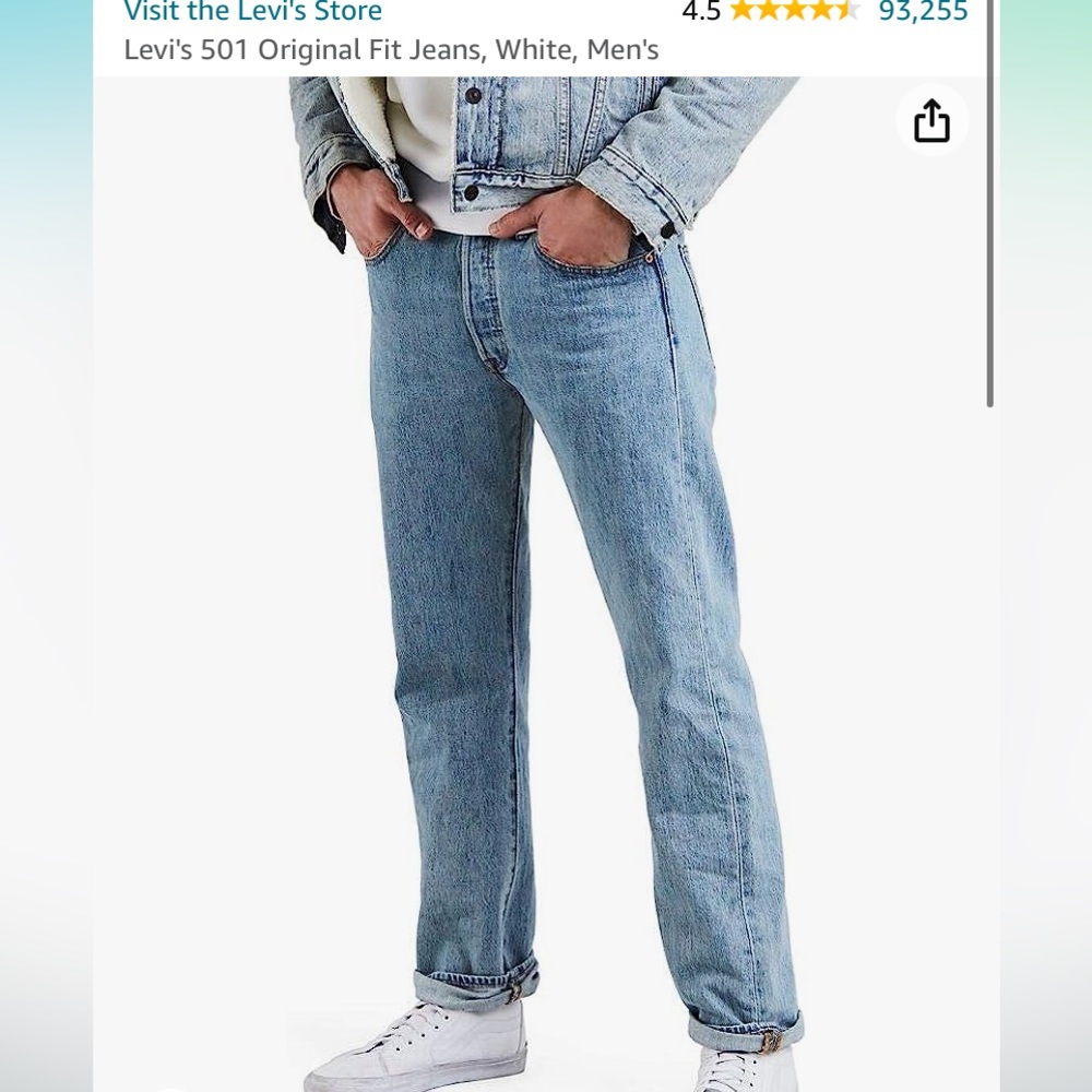 NWT Levi’s 501 Original Jeans 31 x 30 Straight Leg Blue Men’s or Unisex